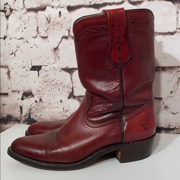 frye oxblood boots